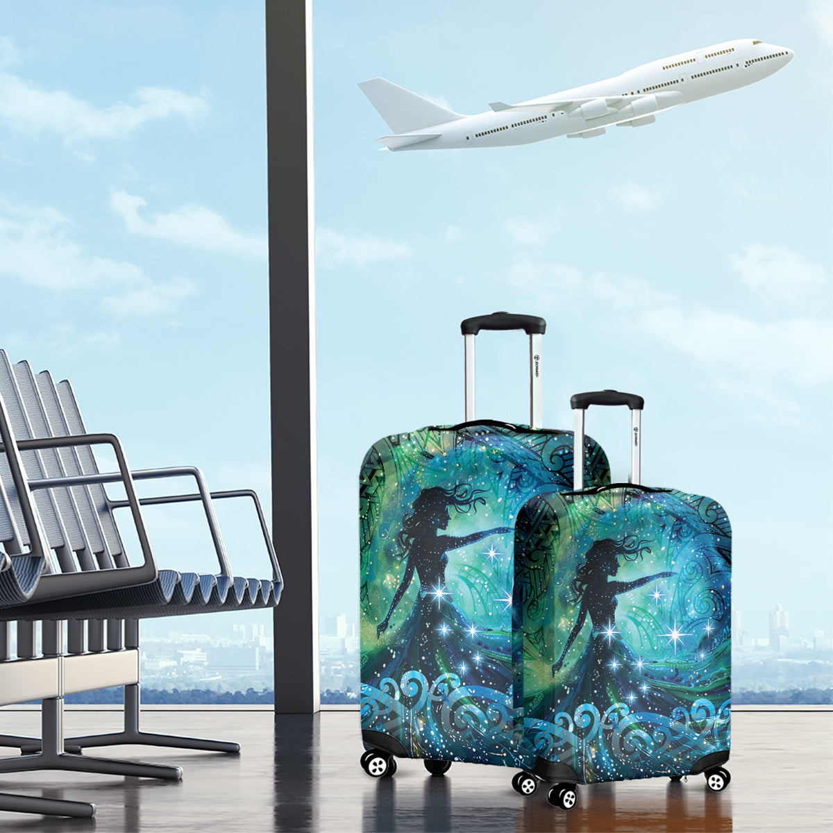 New Zealand Matariki Hiwa-i-te-rangi Luggage Cover Titiro ki nga Whetu Wishing Star LT9 - Polynesian Pride