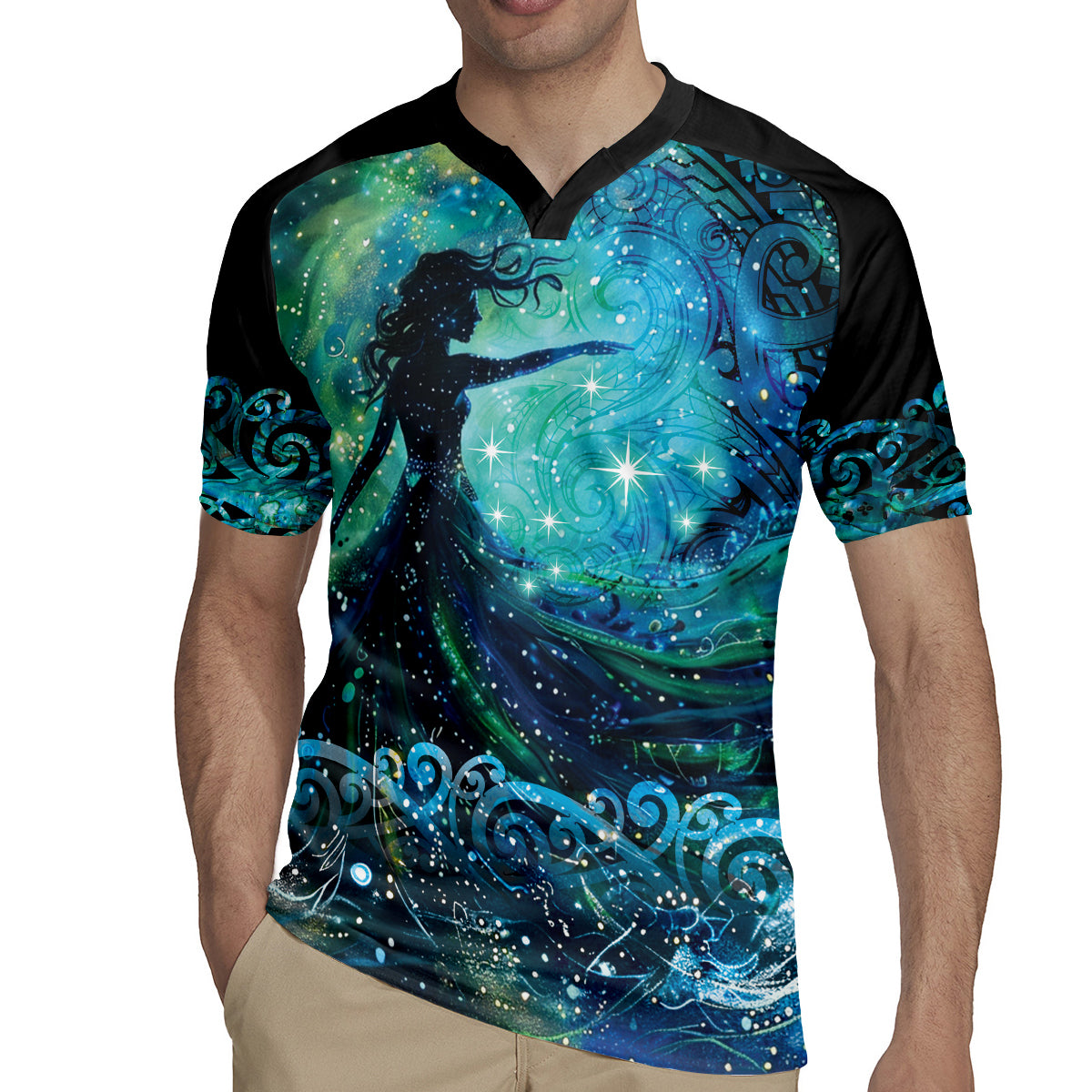 New Zealand Matariki Hiwa-i-te-rangi Rugby Jersey Titiro ki nga Whetu Wishing Star LT9 - Polynesian Pride