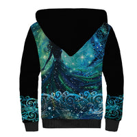 New Zealand Matariki Hiwa-i-te-rangi Sherpa Hoodie Titiro ki nga Whetu Wishing Star LT9 - Polynesian Pride