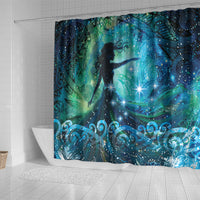 New Zealand Matariki Hiwa-i-te-rangi Shower Curtain Titiro ki nga Whetu Wishing Star LT9 - Polynesian Pride