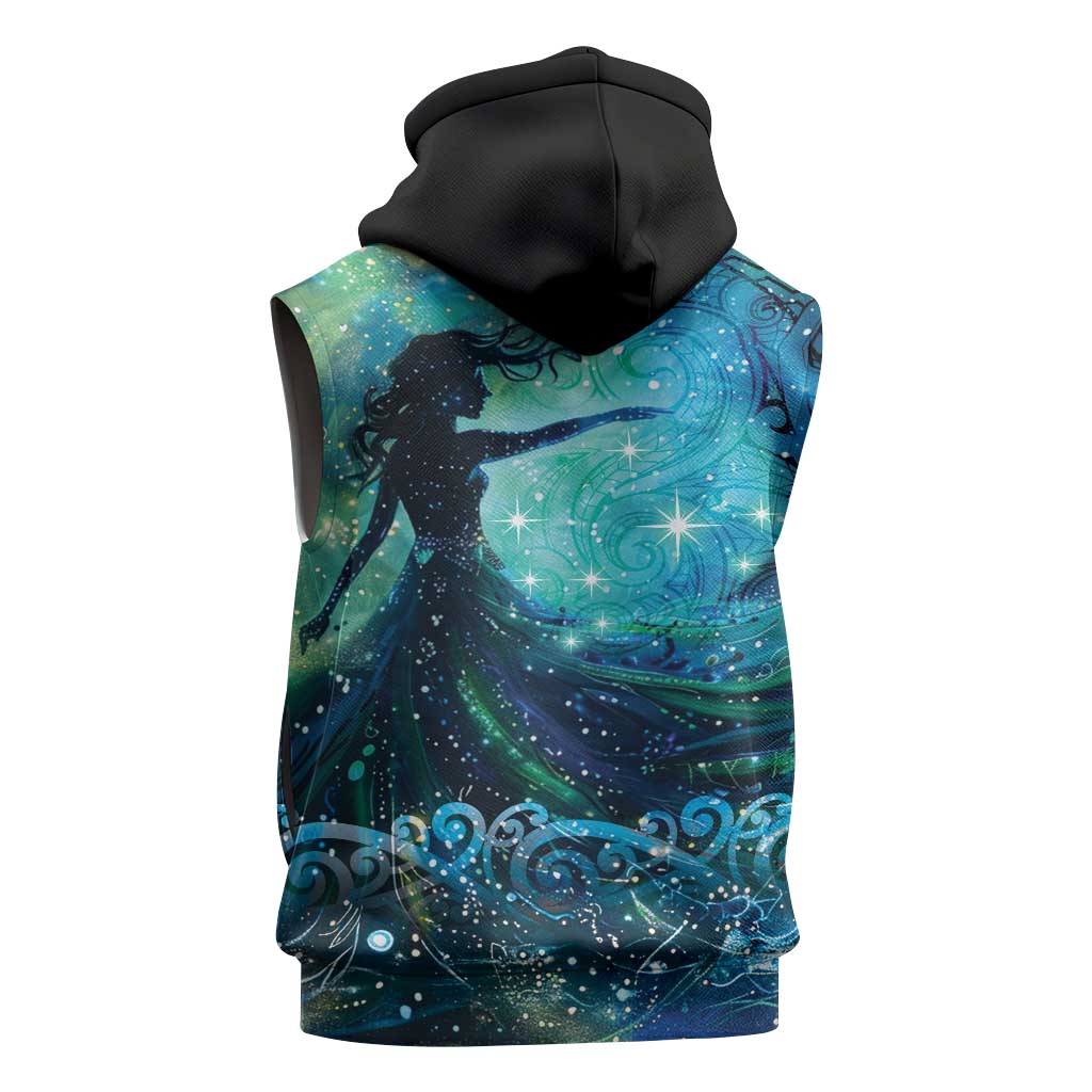 New Zealand Matariki Hiwa-i-te-rangi Sleeveless Zip Hoodie Titiro ki nga Whetu Wishing Star LT9 - Polynesian Pride