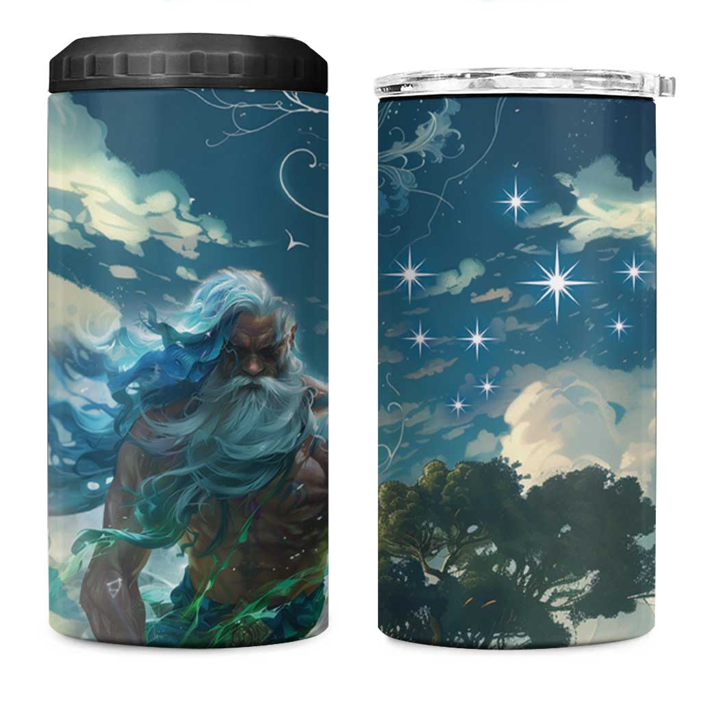 New Zealand Matariki Ururangi 4 in 1 Can Cooler Tumbler The Murmur Of The Wind LT9 One Size: 16 oz Black - Polynesian Pride