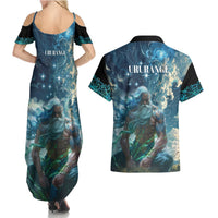 New Zealand Matariki Ururangi Couples Matching Summer Maxi Dress and Hawaiian Shirt The Murmur Of The Wind LT9 - Polynesian Pride