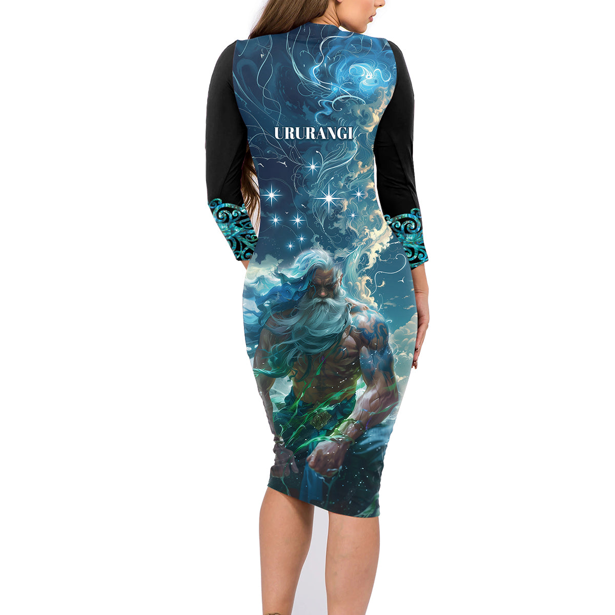 New Zealand Matariki Ururangi Family Matching Long Sleeve Bodycon Dress and Hawaiian Shirt The Murmur Of The Wind LT9 - Polynesian Pride