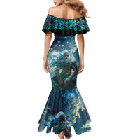 New Zealand Matariki Ururangi Family Matching Mermaid Dress and Hawaiian Shirt The Murmur Of The Wind LT9 - Polynesian Pride
