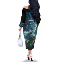 New Zealand Matariki Ururangi Family Matching Off The Shoulder Long Sleeve Dress and Hawaiian Shirt The Murmur Of The Wind LT9 - Polynesian Pride