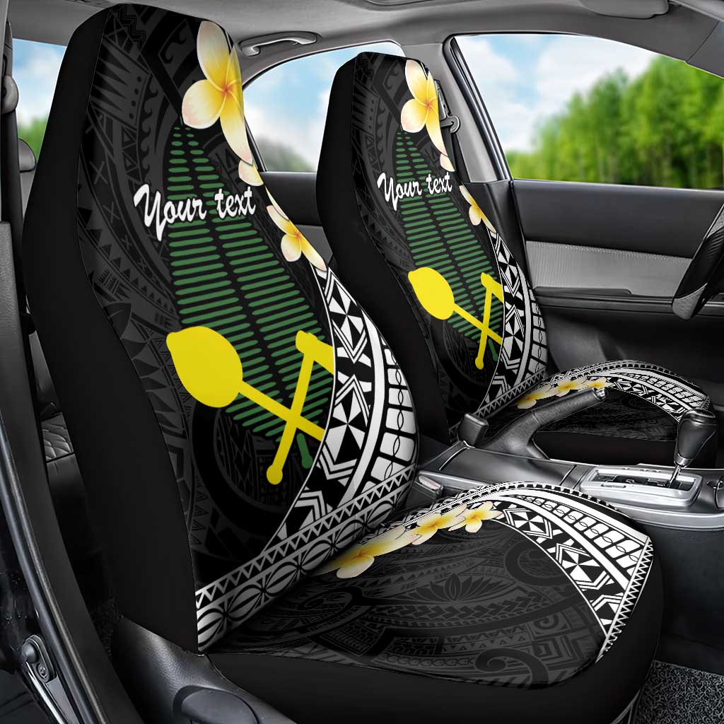 Alo Chiefdom Wallis and Futuna Personalized Car Seat Cover Frangipani Flowers Polynesian Pattern