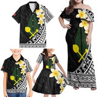 Alo Chiefdom Wallis and Futuna Personalized Family Matching Off Shoulder Maxi Dress and Hawaiian Shirt Frangipani Flowers Polynesian Pattern LT9 - Polynesian Pride