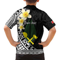Alo Chiefdom Wallis and Futuna Personalized Family Matching Off Shoulder Short Dress and Hawaiian Shirt Frangipani Flowers Polynesian Pattern LT9 - Polynesian Pride