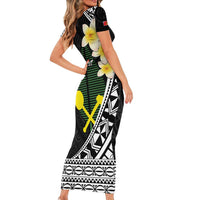 Alo Chiefdom Wallis and Futuna Personalized Family Matching Short Sleeve Bodycon Dress and Hawaiian Shirt Frangipani Flowers Polynesian Pattern LT9 - Polynesian Pride