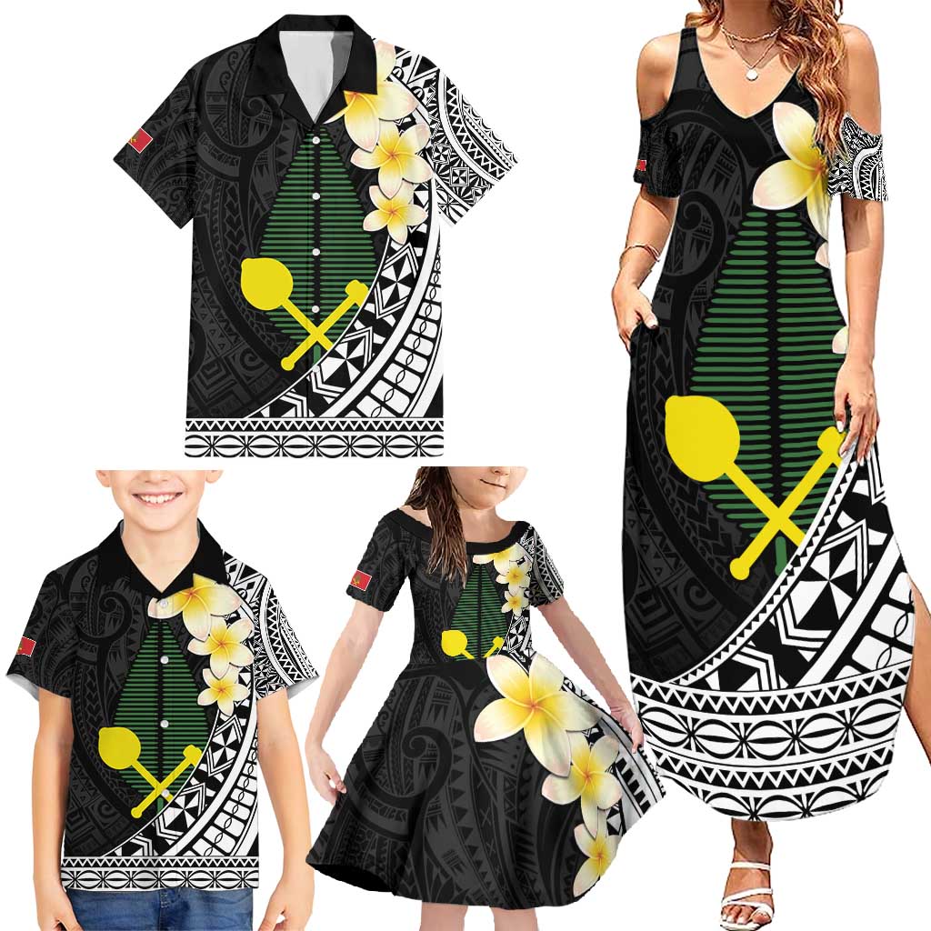 Alo Chiefdom Wallis and Futuna Personalized Family Matching Summer Maxi Dress and Hawaiian Shirt Frangipani Flowers Polynesian Pattern LT9 - Polynesian Pride