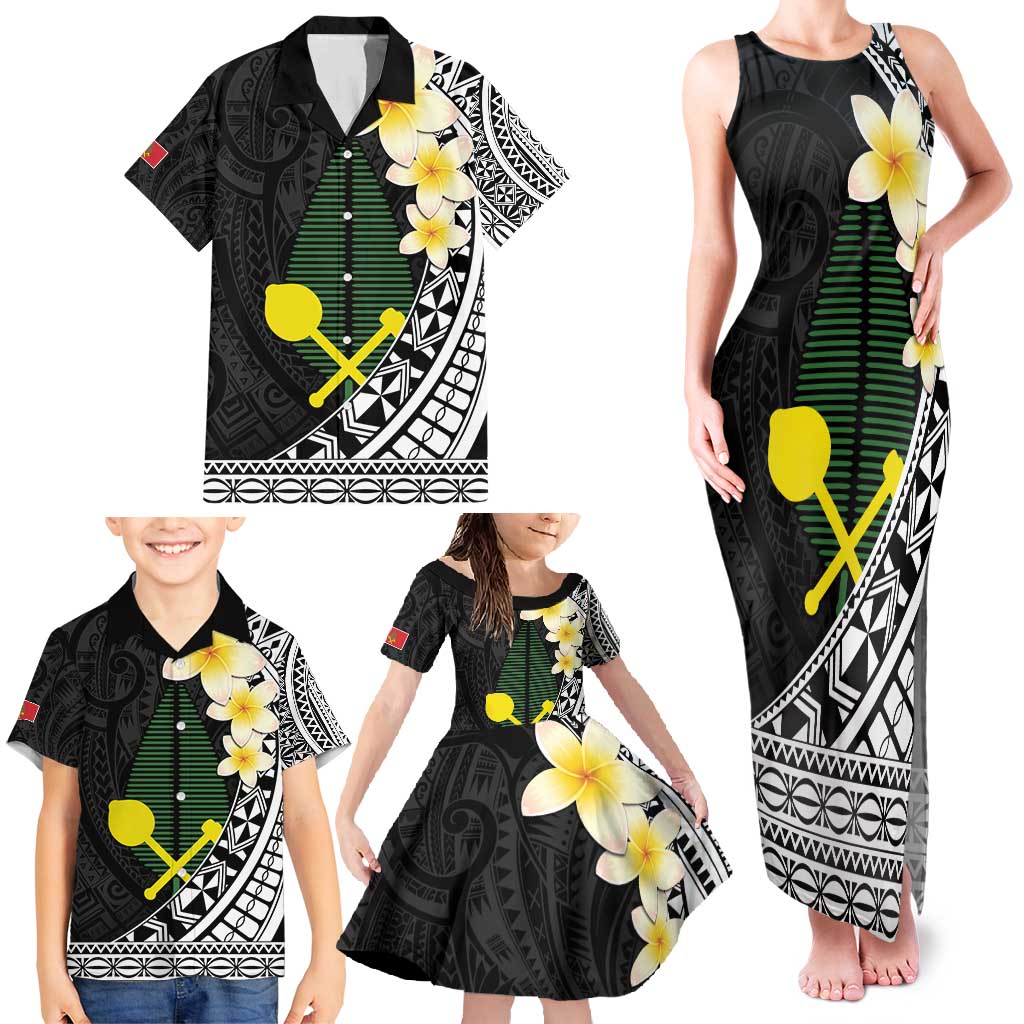 Alo Chiefdom Wallis and Futuna Personalized Family Matching Tank Maxi Dress and Hawaiian Shirt Frangipani Flowers Polynesian Pattern LT9 - Polynesian Pride