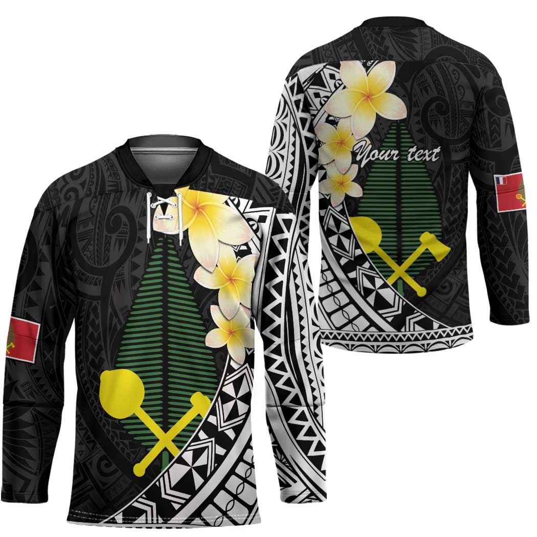 Alo Chiefdom Wallis and Futuna Personalized Hockey Jersey Frangipani Flowers Polynesian Pattern - Polynesian Pride