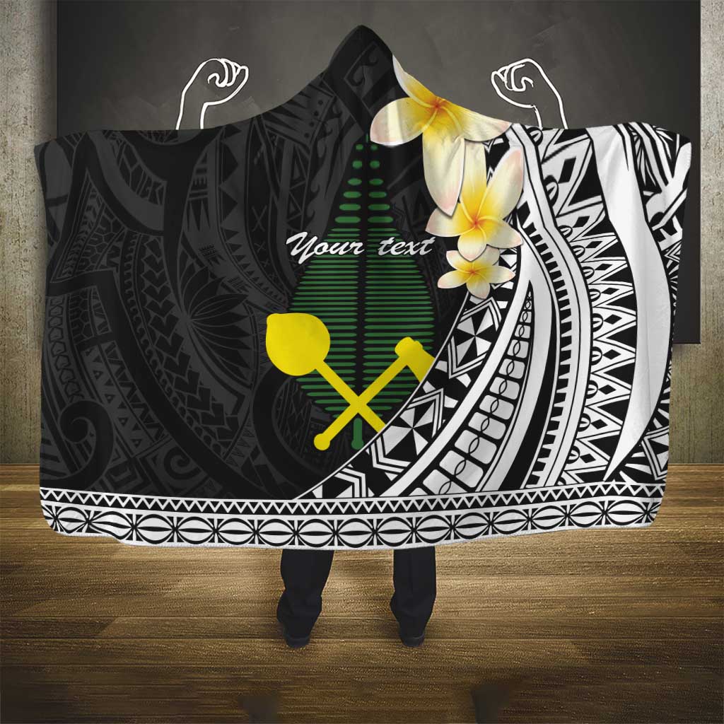 Alo Chiefdom Wallis and Futuna Personalized Hooded Blanket Frangipani Flowers Polynesian Pattern LT9 - Polynesian Pride