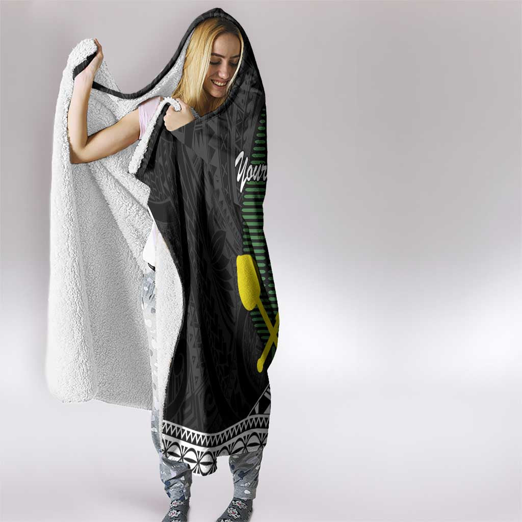 Alo Chiefdom Wallis and Futuna Personalized Hooded Blanket Frangipani Flowers Polynesian Pattern LT9 - Polynesian Pride