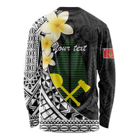 Alo Chiefdom Wallis and Futuna Personalized Long Sleeve Shirt Frangipani Flowers Polynesian Pattern LT9 - Polynesian Pride