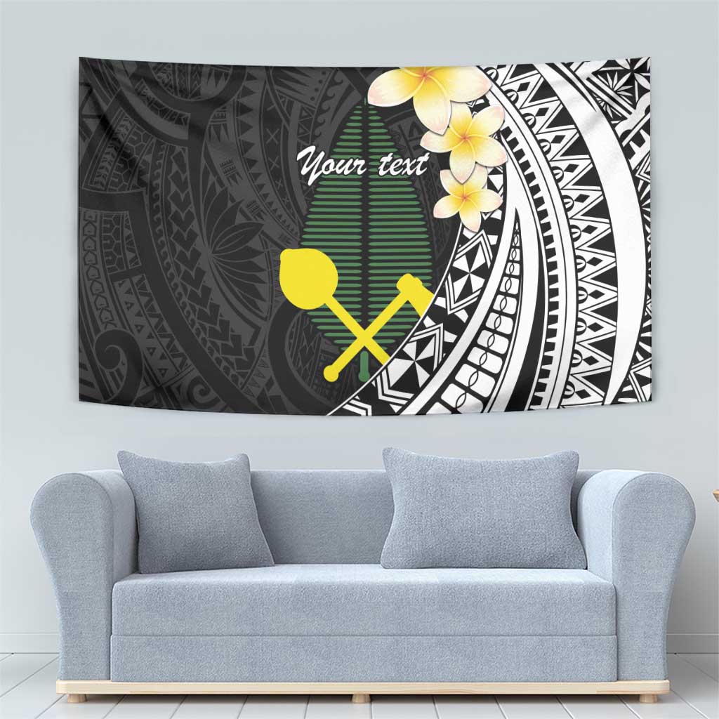 Alo Chiefdom Wallis and Futuna Personalized Tapestry Frangipani Flowers Polynesian Pattern