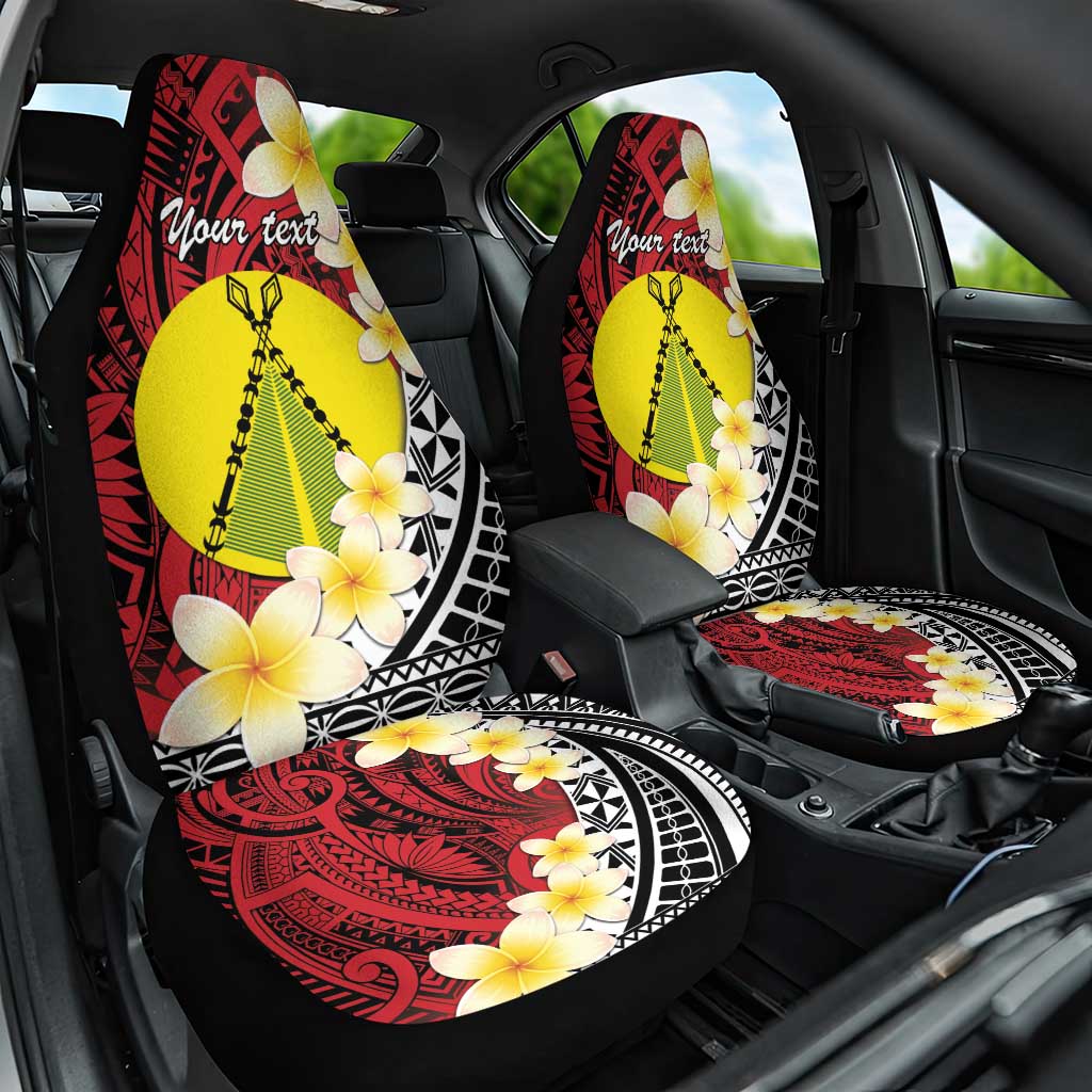 Sigave Chiefdom Wallis and Futuna Personalized Car Seat Cover Frangipani Flowers Polynesian Pattern
