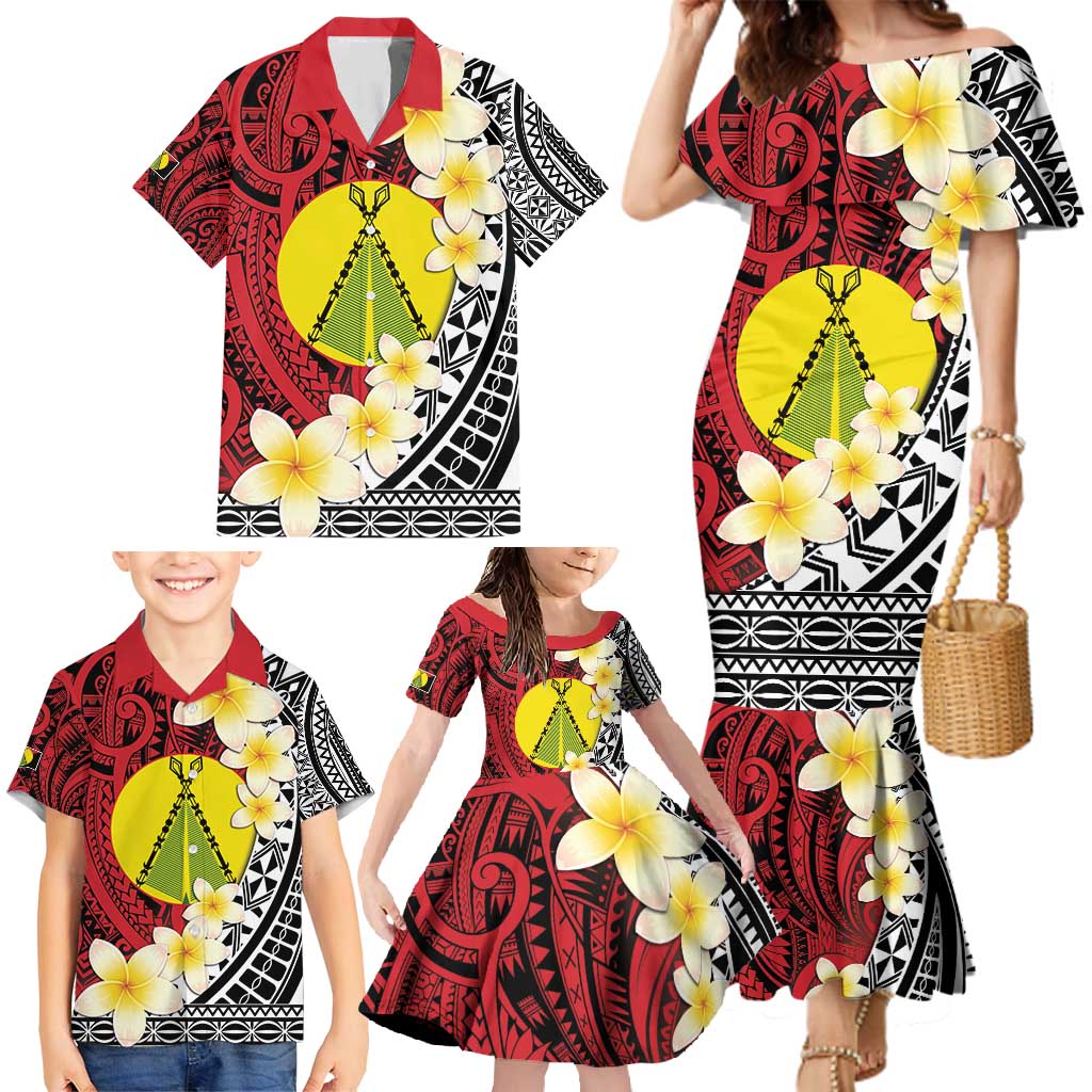 Sigave Chiefdom Wallis and Futuna Personalized Family Matching Mermaid Dress and Hawaiian Shirt Frangipani Flowers Polynesian Pattern LT9 - Polynesian Pride