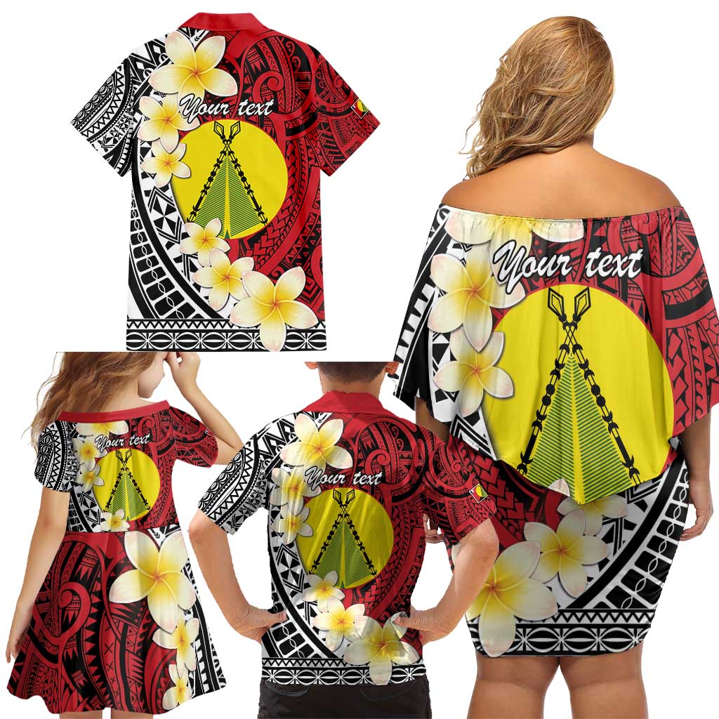 Sigave Chiefdom Wallis and Futuna Personalized Family Matching Off Shoulder Short Dress and Hawaiian Shirt Frangipani Flowers Polynesian Pattern LT9 - Polynesian Pride
