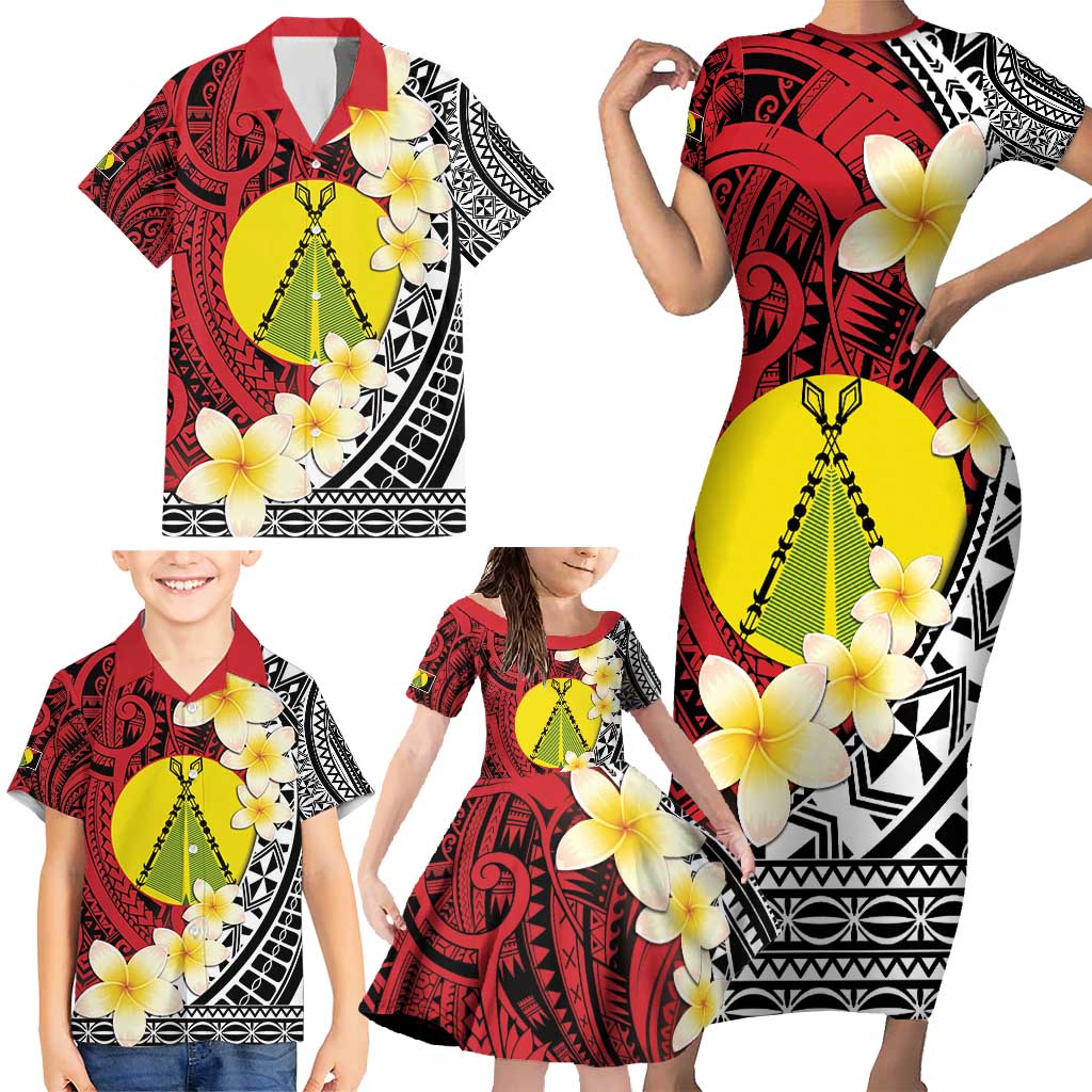 Sigave Chiefdom Wallis and Futuna Personalized Family Matching Short Sleeve Bodycon Dress and Hawaiian Shirt Frangipani Flowers Polynesian Pattern LT9 - Polynesian Pride