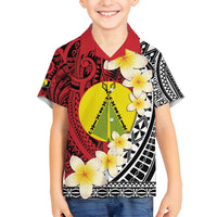 Sigave Chiefdom Wallis and Futuna Personalized Family Matching Summer Maxi Dress and Hawaiian Shirt Frangipani Flowers Polynesian Pattern LT9 Son's Shirt Red - Polynesian Pride