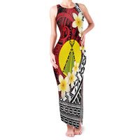 Sigave Chiefdom Wallis and Futuna Personalized Family Matching Tank Maxi Dress and Hawaiian Shirt Frangipani Flowers Polynesian Pattern LT9 Mom's Dress Red - Polynesian Pride