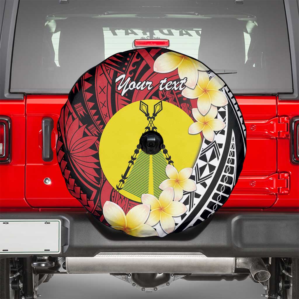 Sigave Chiefdom Wallis and Futuna Personalized Spare Tire Cover Frangipani Flowers Polynesian Pattern