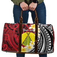 Sigave Chiefdom Wallis and Futuna Personalized Travel Bag Frangipani Flowers Polynesian Pattern - Polynesian Pride