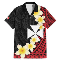 Uvea Chiefdom Wallis and Futuna Personalized Family Matching Mermaid Dress and Hawaiian Shirt Frangipani Flowers Polynesian Pattern LT9 Dad's Shirt - Short Sleeve Red - Polynesian Pride