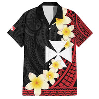Uvea Chiefdom Wallis and Futuna Personalized Family Matching Off Shoulder Maxi Dress and Hawaiian Shirt Frangipani Flowers Polynesian Pattern LT9 Dad's Shirt - Short Sleeve Red - Polynesian Pride