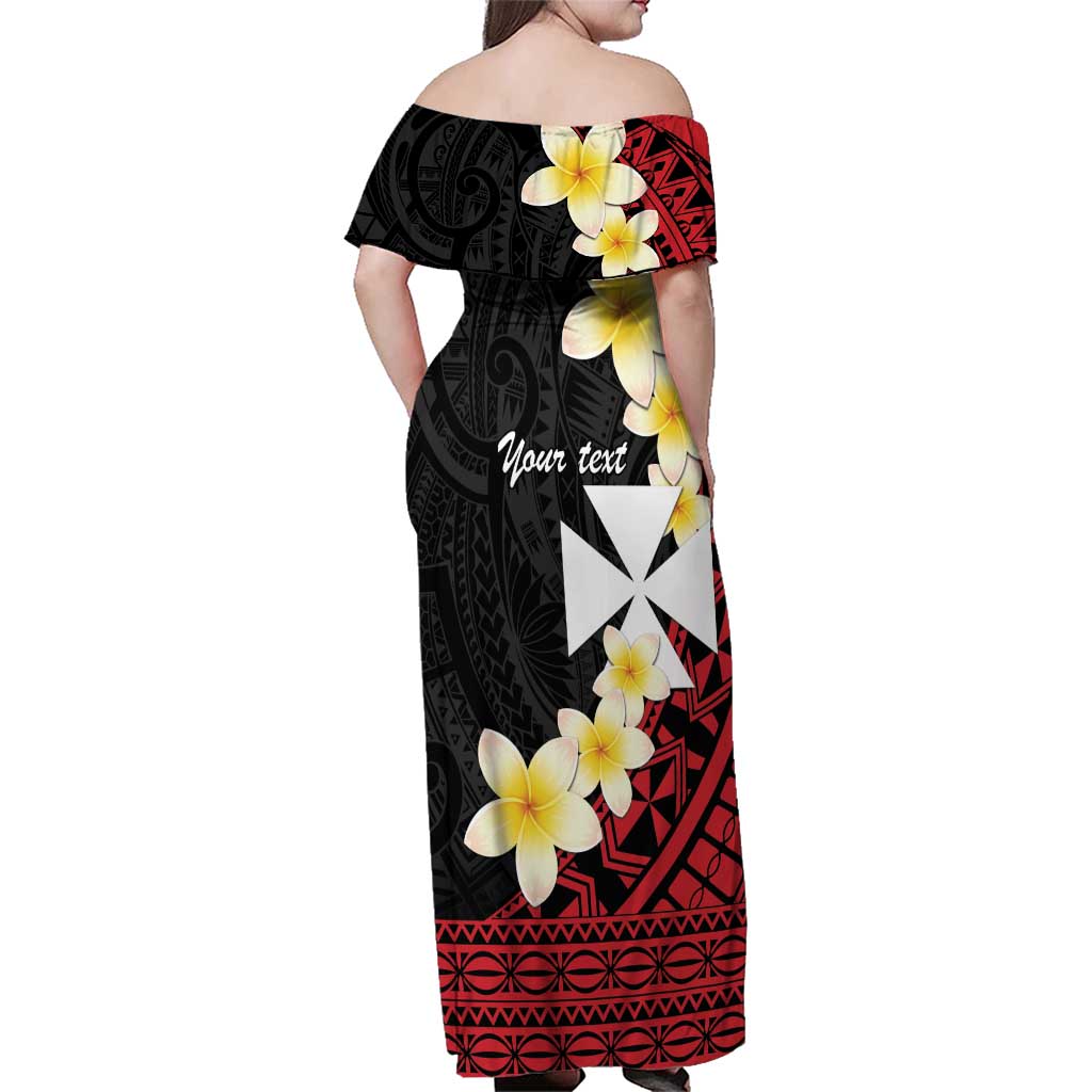 Uvea Chiefdom Wallis and Futuna Personalized Family Matching Off Shoulder Maxi Dress and Hawaiian Shirt Frangipani Flowers Polynesian Pattern LT9 - Polynesian Pride