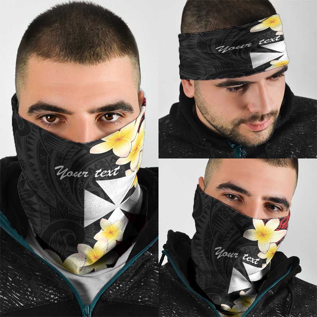 Uvea Chiefdom Wallis and Futuna Personalized Neck Gaiter Frangipani Flowers Polynesian Pattern - Polynesian Pride