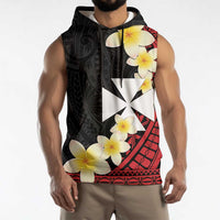Uvea Chiefdom Wallis and Futuna Personalized Sleeveless Hoodie Frangipani Flowers Polynesian Pattern LT9 - Polynesian Pride