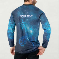 New Zealand Nurses RN Personalised Button Sweatshirt Galaxy Stethoscope Maori Motif