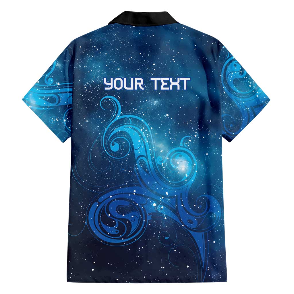 New Zealand Nurses RN Personalised Family Matching Off Shoulder Short Dress and Hawaiian Shirt Galaxy Stethoscope Maori Motif LT9 - Polynesian Pride