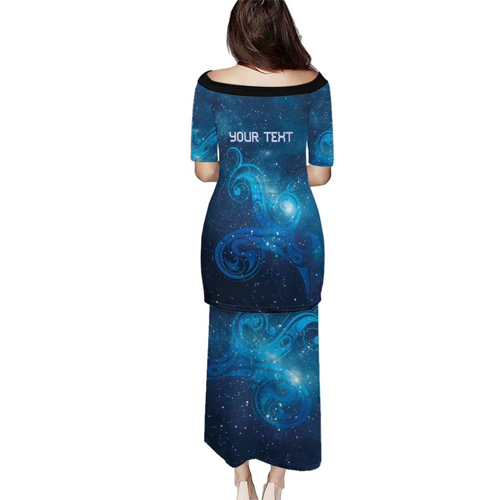 New Zealand Nurses RN Personalised Family Matching Puletasi and Hawaiian Shirt Galaxy Stethoscope Maori Motif LT9 - Polynesian Pride