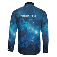 New Zealand Nurses RN Personalised Family Matching Short Sleeve Bodycon Dress and Hawaiian Shirt Galaxy Stethoscope Maori Motif LT9 - Polynesian Pride