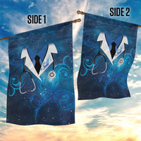 New Zealand Nurses RN Garden Flag Galaxy Stethoscope Maori Motif