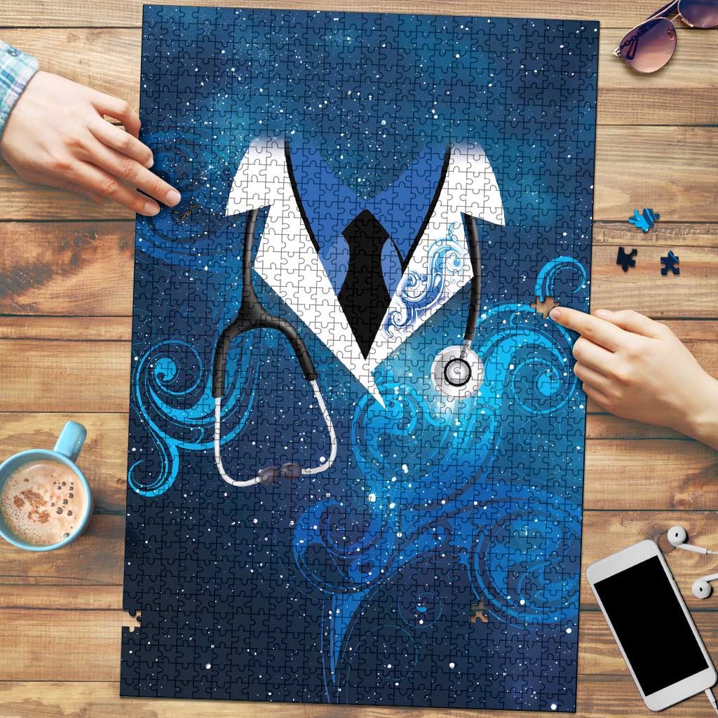 New Zealand Nurses RN Puzzle Galaxy Stethoscope Maori Motif