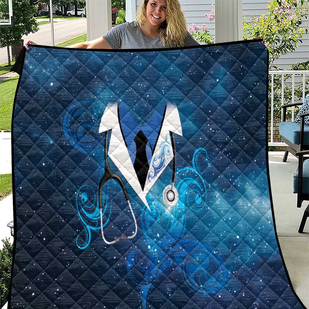 New Zealand Nurses RN Quilt Galaxy Stethoscope Maori Motif