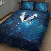 New Zealand Nurses RN Quilt Bed Set Galaxy Stethoscope Maori Motif