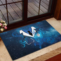 New Zealand Nurses RN Rubber Doormat Galaxy Stethoscope Maori Motif