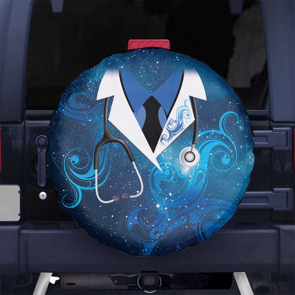 New Zealand Nurses RN Spare Tire Cover Galaxy Stethoscope Maori Motif LT9 No hole Galaxy - Polynesian Pride
