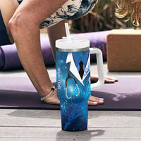 New Zealand Nurses RN Personalised Tumbler With Handle Galaxy Stethoscope Maori Motif