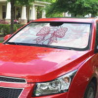 New Zealand Nurses RN Personalised Auto Sun Shade Pink Stethoscope Coquette Bow Maori Motif