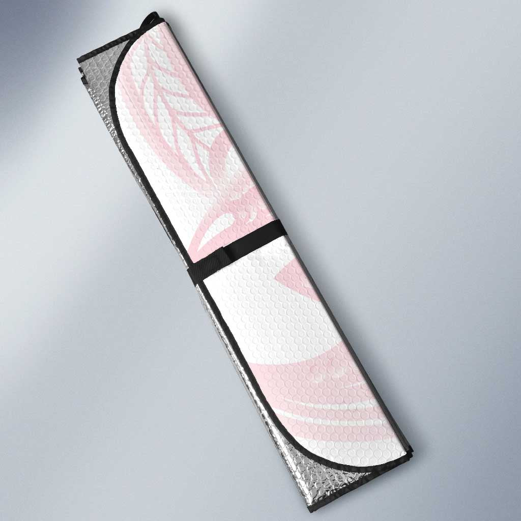 New Zealand Nurses RN Personalised Auto Sun Shade Pink Stethoscope Coquette Bow Maori Motif