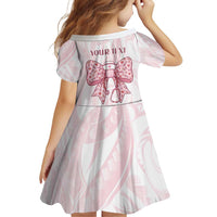 New Zealand Nurses RN Personalised Family Matching Puletasi and Hawaiian Shirt Pink Stethoscope Coquette Bow Maori Motif LT9 - Polynesian Pride