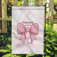New Zealand Nurses RN Personalised Garden Flag Pink Stethoscope Coquette Bow Maori Motif