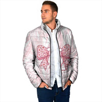 New Zealand Nurses RN Personalised Padded Jacket Pink Stethoscope Coquette Bow Maori Motif